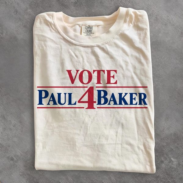 Vote Paul 4 Baker Retro Campaign Tee