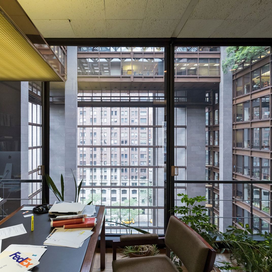 Ford Foundation headquarters, New York, built 1964–1967.