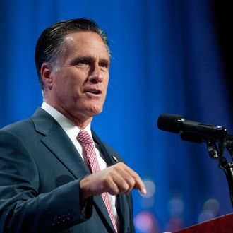 RENO, NV - SEPTEMBER 11: Republican presidential candidate, former Massachusetts Gov. Mitt Romney addresses the crowd at the 134th National Guard Association Convention at the Reno-Sparks Convention Center, September 11, 2012 in Reno, Nevada. Romney was criticized for failing to mention the war in Afghanistan, and troops serving abroad in his keynote address at the Republican National Convention in Tampa, Florida. (Photo by David Calvert/Getty Images)