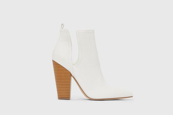 JustFab Old Town Cutout Heeled Bootie