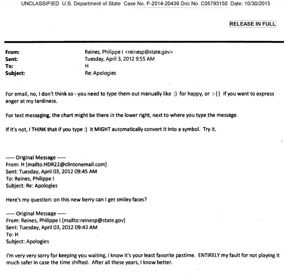 New Clinton Email Shows Great Emoji Struggle