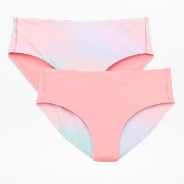 Athleta Girl Reversible Mid Rise Swim Bottom - Aera Ombre/Pink Moon