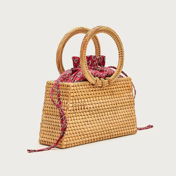 J.Crew Rattan Round-Handle Bag