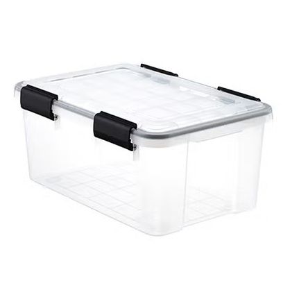 The Container Store Storage Box, 46 Quarts, Clear