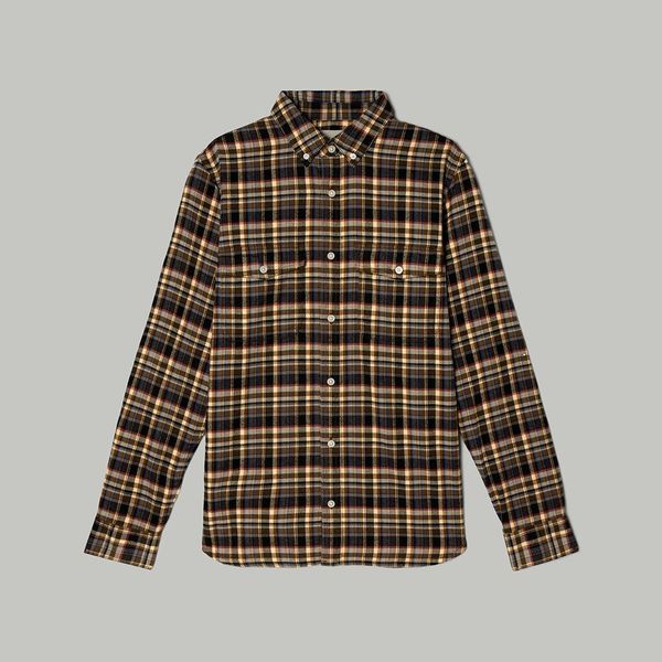 Everlane The Brushed Flannel Shirt - Black/Beech