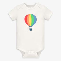 Primary Organic Short Sleeve Hot Air Balloon Babysuit