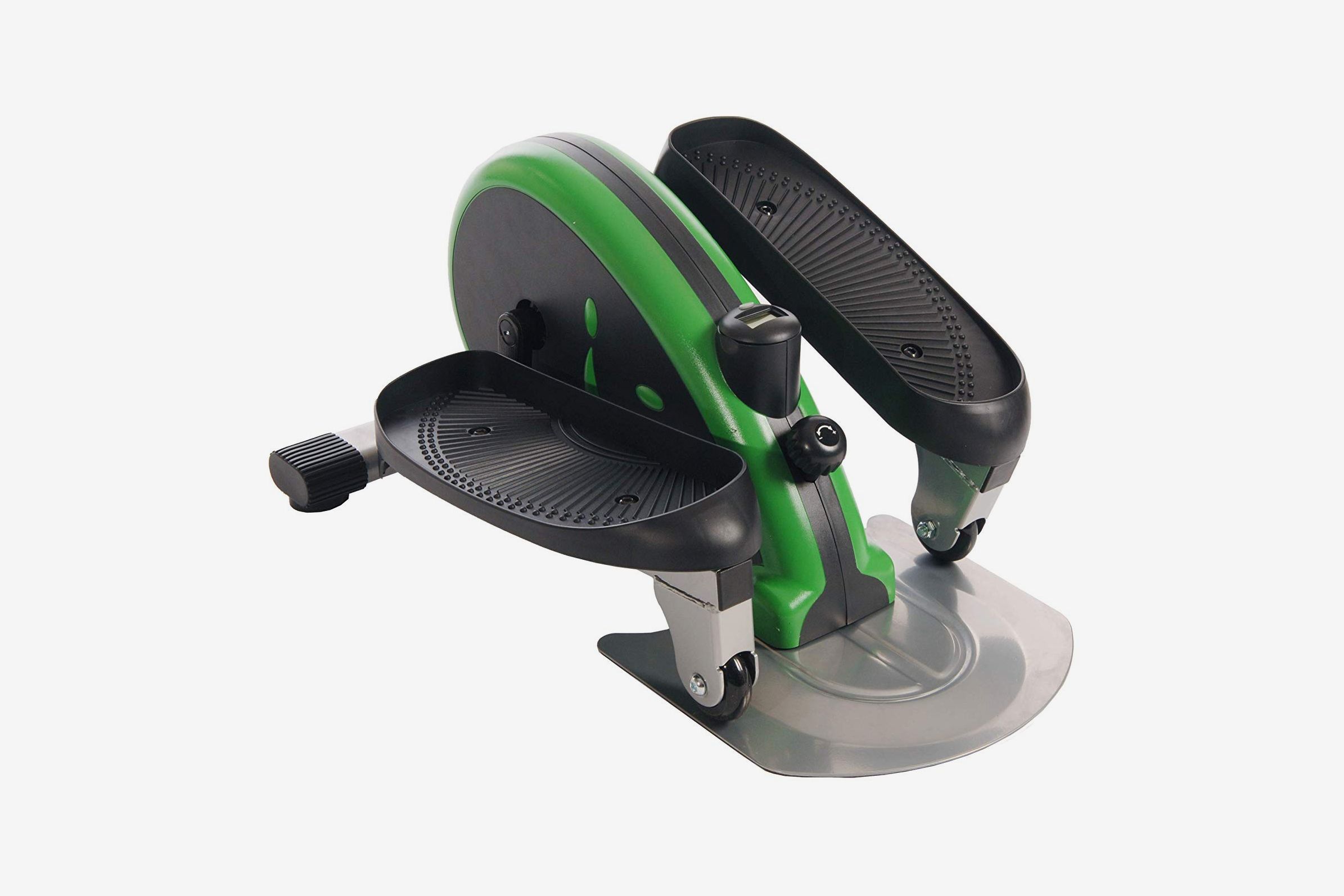 Mini Elliptical Exercise Bike Adjustable Resistance with Display Monitor & Non-Slip Pedal Portable Desk Pedal Elliptical Exerciser Quiet for Home Office White PEXMOR Under Desk Elliptical Machine 