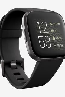Fitbit Versa 2 Black Elastomer Strap Touchscreen Smart Watch 39mm