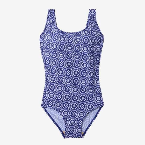 L.L. Bean Women's BeanSport Swimwear, Scoopneck Tanksuit Print