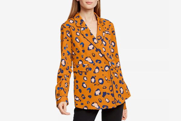 3.1 Phillip Lim for Target Orange Women’s Leopard Print Long Sleeve Front Button-Down Blazer