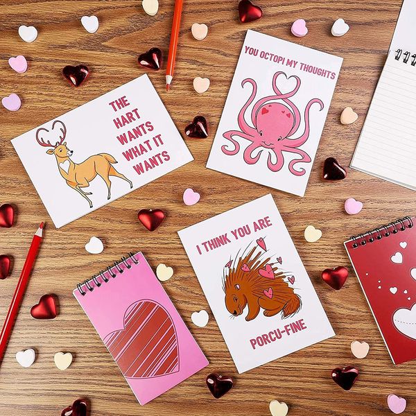 Animal Pun Valentine's Cards with Envelopes