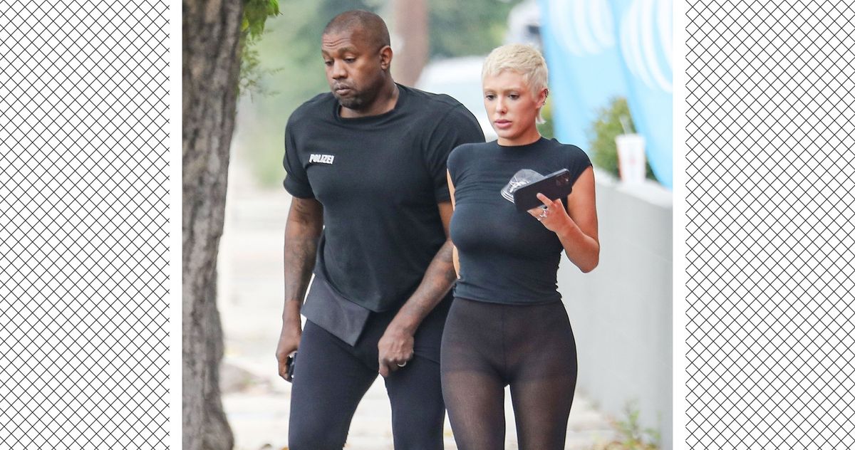 Kanye West's wife Bianca Censori wears sheer tights as she steps