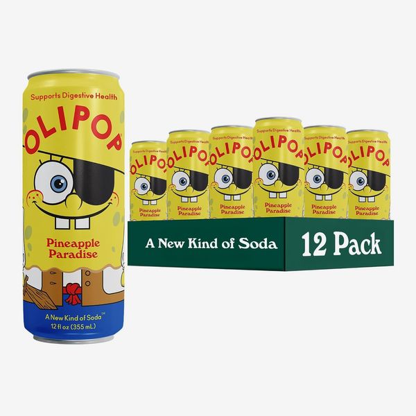 OLIPOP Prebiotic Soda Pop, SpongeBob Pineapple Paradise