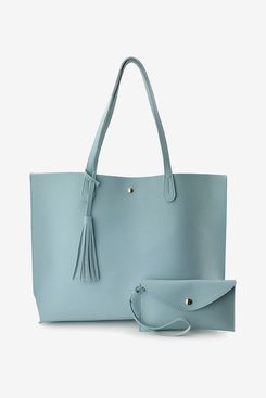 Aitbags Women's Leather Tote Shoulder Bag Lightweight Work Handbag Travel Bags 