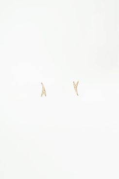 Wwake Crossed Stick Wisp Earring - Single