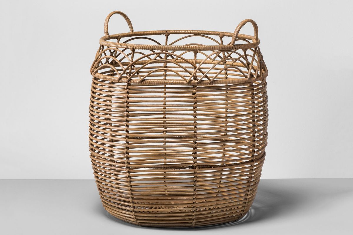 large wicker toy basket