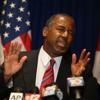 GOP Presidential Candidate Ben Carson Campaigns At Black Republican Caucus Of Southern Florida