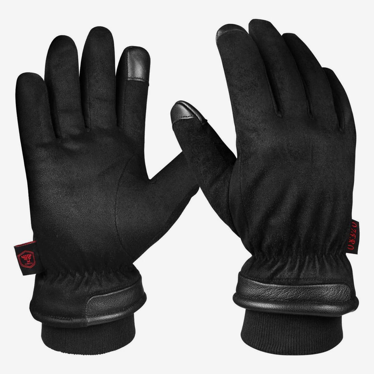 Men's leather gloves Black Unbranded winter gloves lined warm gloves Brand New 
