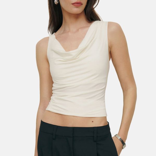 Reformation Darla Stretch Organic Cotton Knit Top