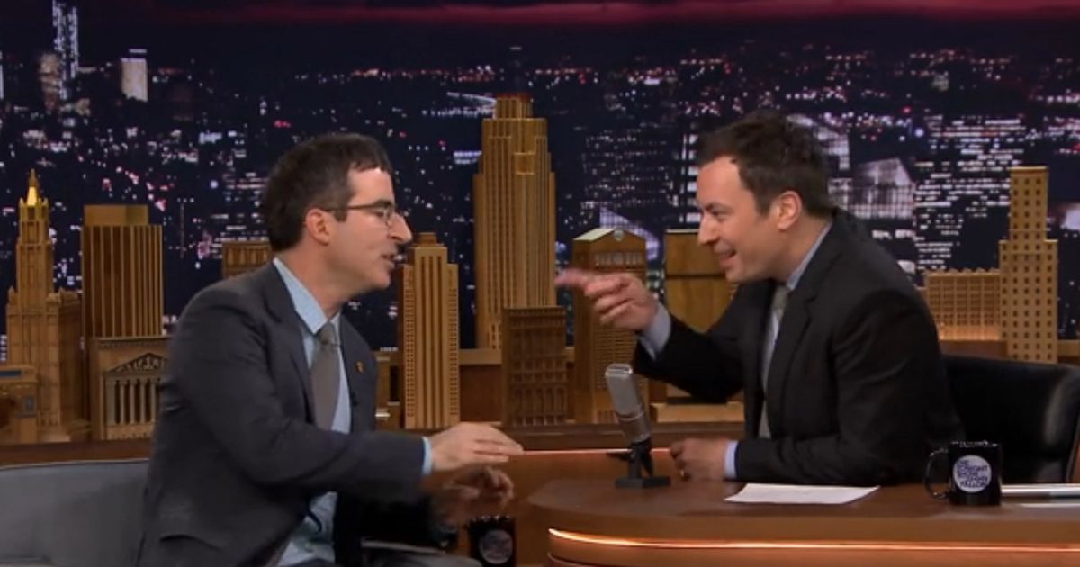 Watch John Oliver Tell Jimmy Fallon About How Jon Stewart Made Him Cry