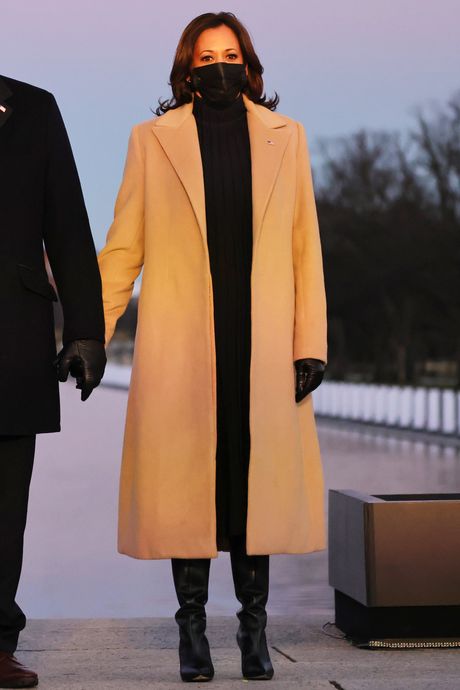 Kamala Harris Wore a Pyer Moss Coat to the COVID Memorial