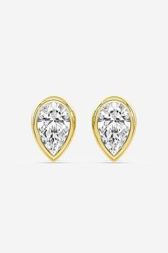 Plum Diamonds Pear Dewdrop Studs