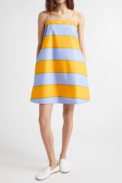 Marimekko Pelit Galleria Colorblock Stripe Cotton Dress