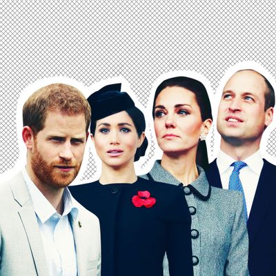 Prince Harry, Meghan Markle, Kate Middleton and Prince William.