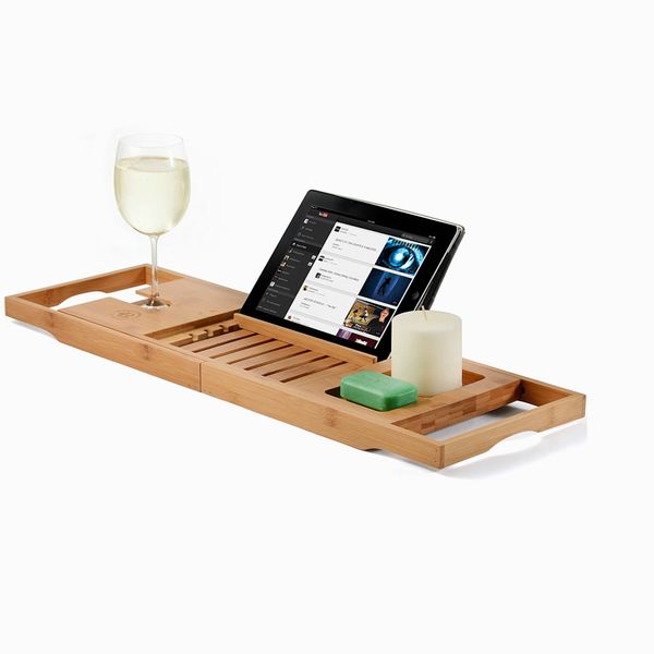 Bamboo Bathtub Tray Caddy