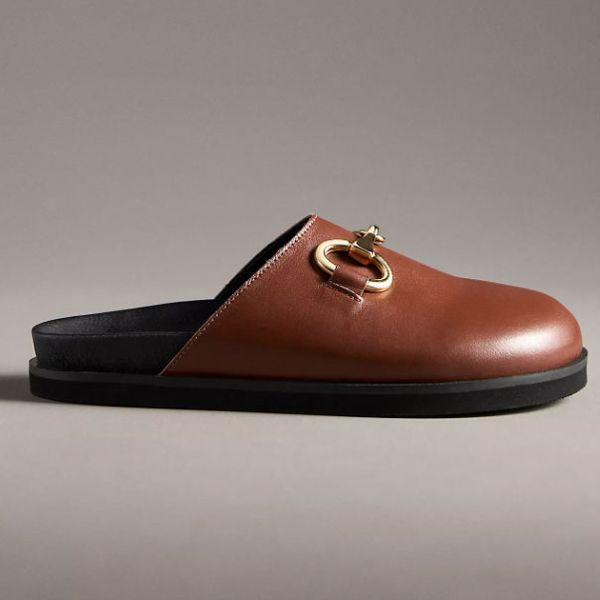 Anthropologie Pilcro Horsebit Buckle Clogs