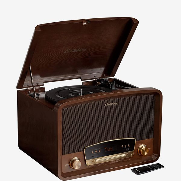 Electrohome Kingston 7-in-1 Vintage Vinyl Record Player Stereo System