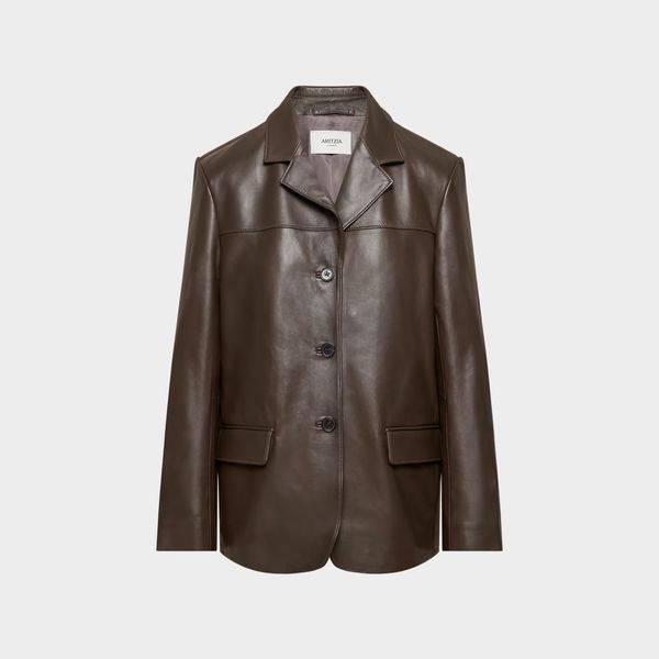Aritzia Prima Leather Blazer