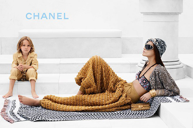 CHANEL - The Cruise 2014/15 campaign photographed by Karl Lagerfeld,  featuring Joan Smalls and Hudson Kroenig. See all images and the making-of  on www.chanel-news.com