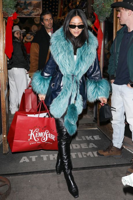 *EXCLUSIVE* Stylish star Shay Mitchell shops at Kemo Sabe in Aspen!