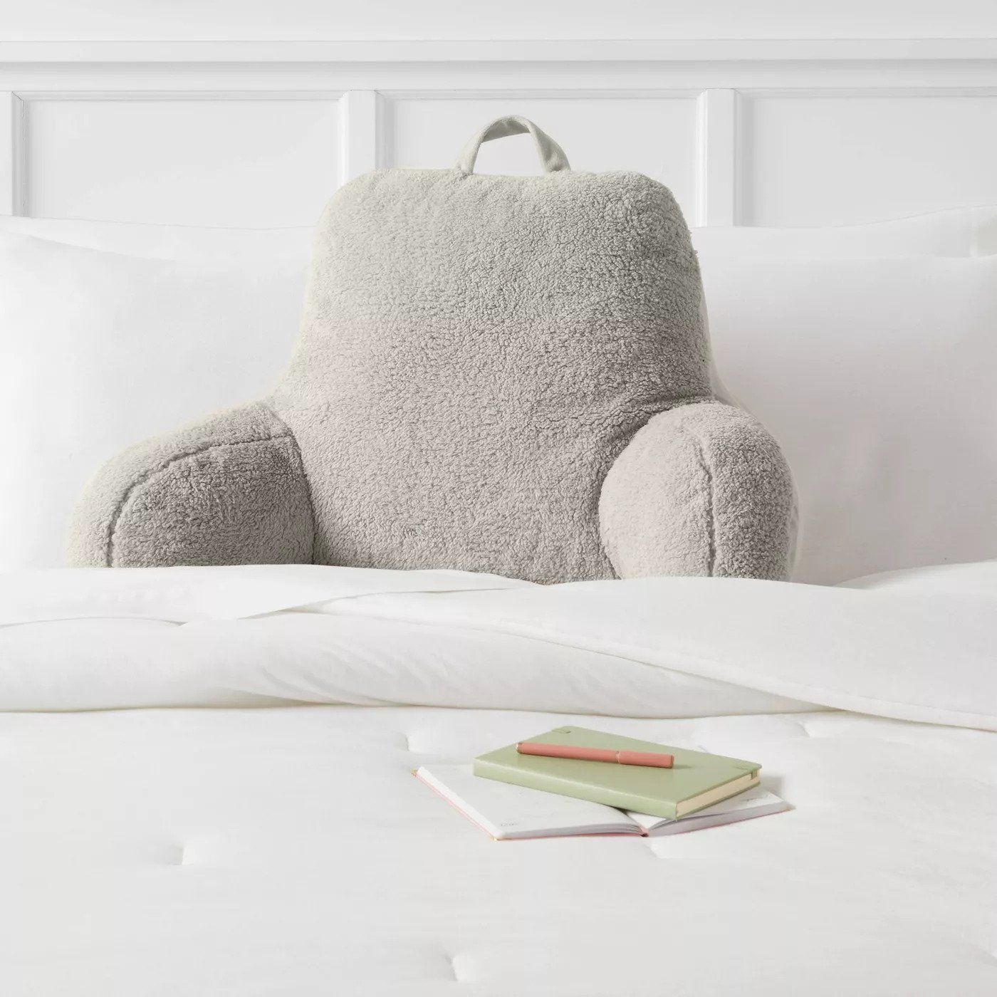Body Pillow Cover Soft Sherpa Plush Room Essentials Cream Dorm Decor New 