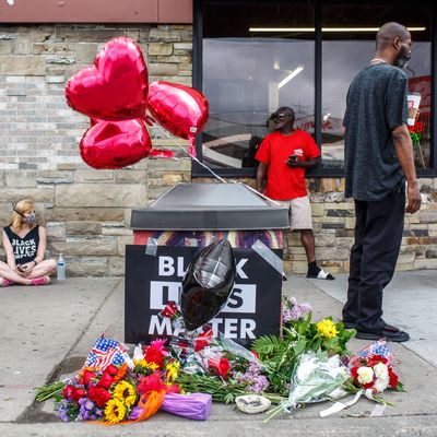 Memorial for George Floyd in Minneapolis.