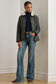 Lauren Ralph Lauren Quilted Faux-Shearling-Collar Jacket