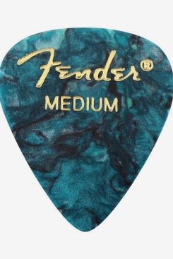 Fender Premium Celluloid Guitar Picks, 351 Shape, Ocean Turquoise, Guitar Picks Medium, Pack of 12