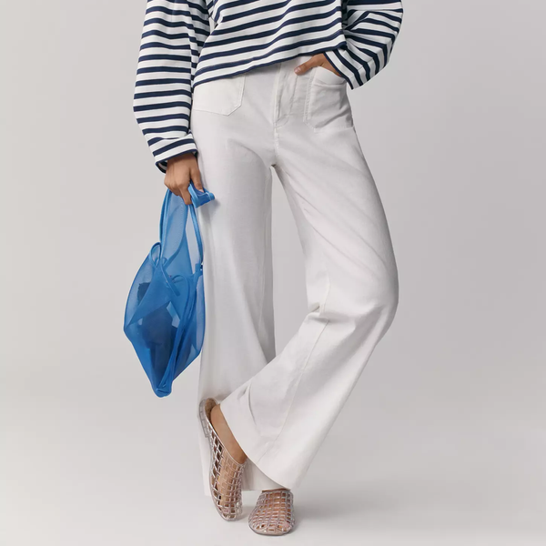 Maeve Colette Beachy Linen Full-Length Wide-Leg Pants