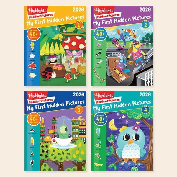 Highlights My First Hidden Pictures 2026 4-Book Set