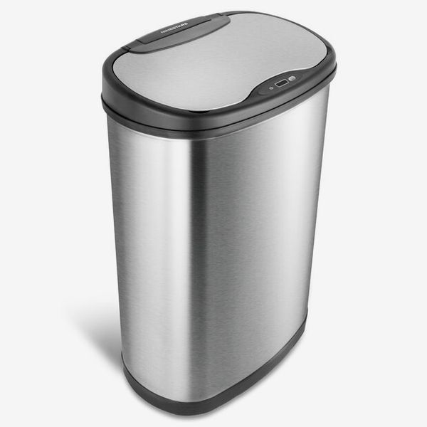 Nine Stars Steel Motion Sensor Trash Can - 13.2 Gallons