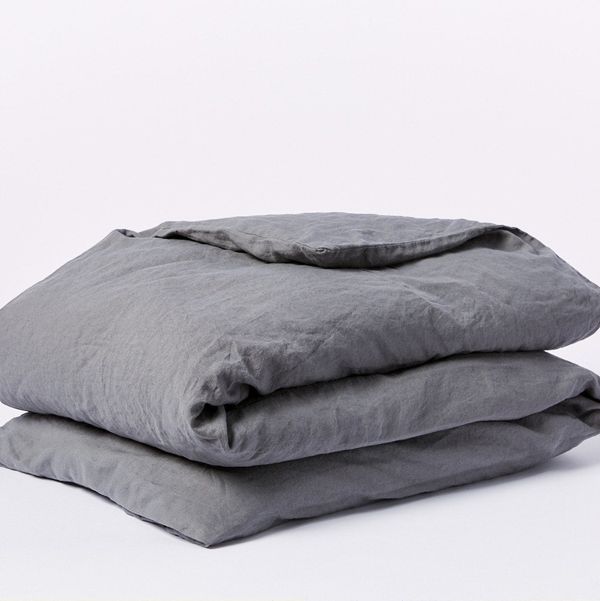 Coyuchi Organic Relaxed Linen Duvet Cover - Slate