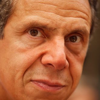 NEW YORK, NY - SEPTEMBER 10: A day before the tenth anniversary of the 9/11 attacks on the World Trade Center and Pentagon, New York Governor Andrew Cuomo talks with reporters before marching in the New York Labor Day Parade in Midtown Manhattan September 10, 2011 in New York City. The annual parade featured local and state politicians and union workers from the private and public sectors. (Photo by Chip Somodevilla/Getty Images)