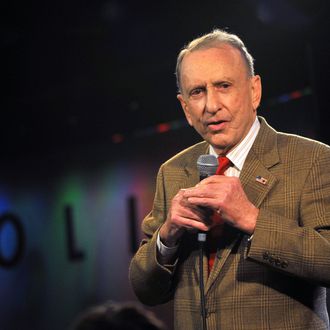 Arlen Specter, the former United States Senator from Pennsylvania, performs at Caroline's On Broadway on March 26, 2012 in New York City.