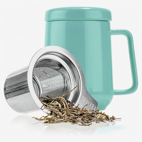 Tealyra — Peak Ceramic Turquoise Tea Cup Infuser — 580 ml 