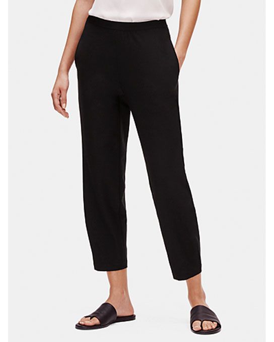 System Lightweight Washable Stretch Crepe Tapered Pant