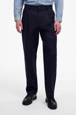 Madewell Pleated Trousers in Italian Cotton Twill