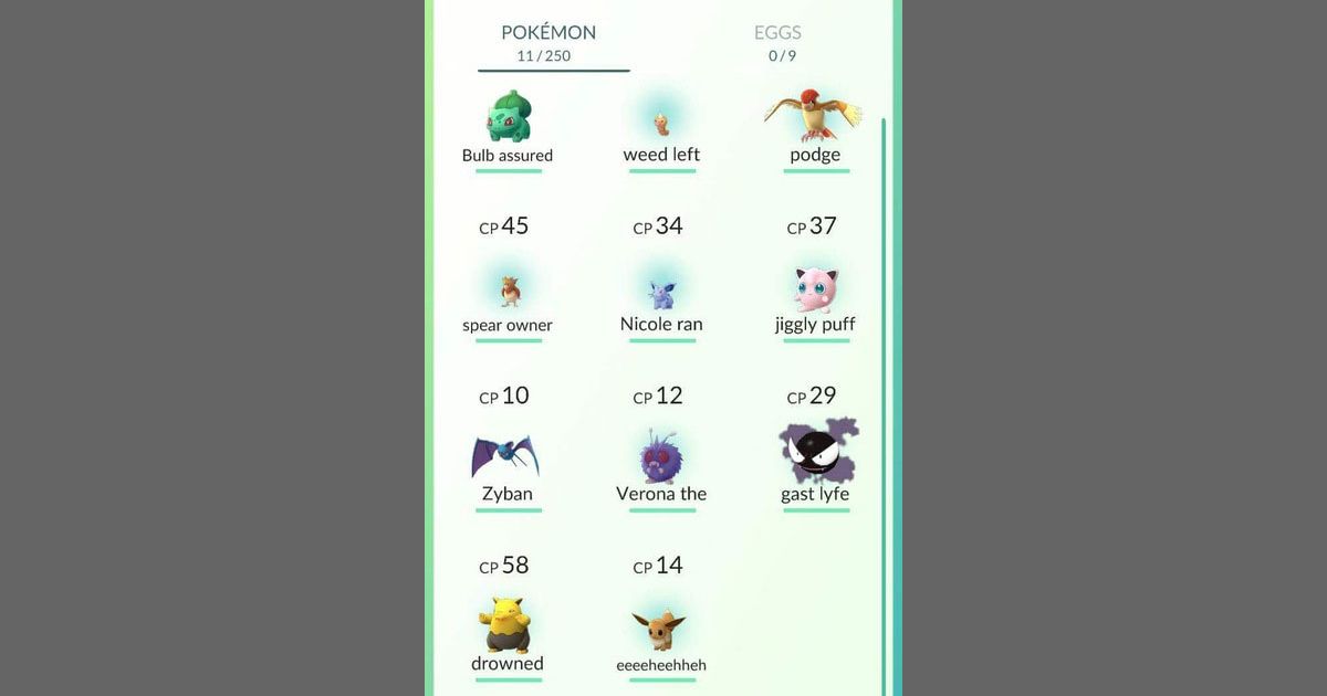 Autocorrect is Officially the Funniest Way to Name Your Pokémon