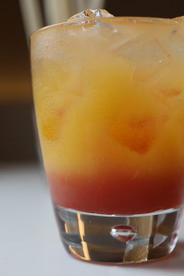 Mezcal, blood orange, orange juice