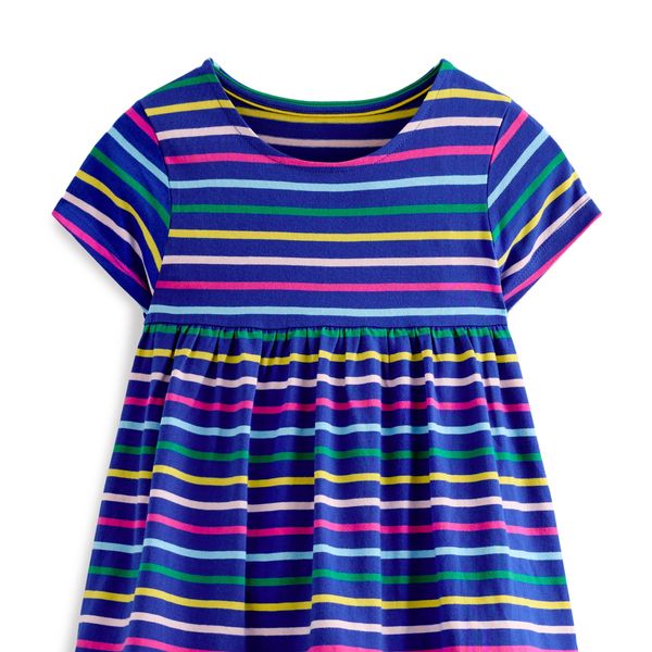 Mini Boden Kids' Ariel Print Twirly Cotton Jersey Dress